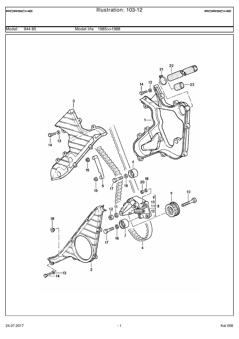 Exploded parts diagram — Driving mechanism