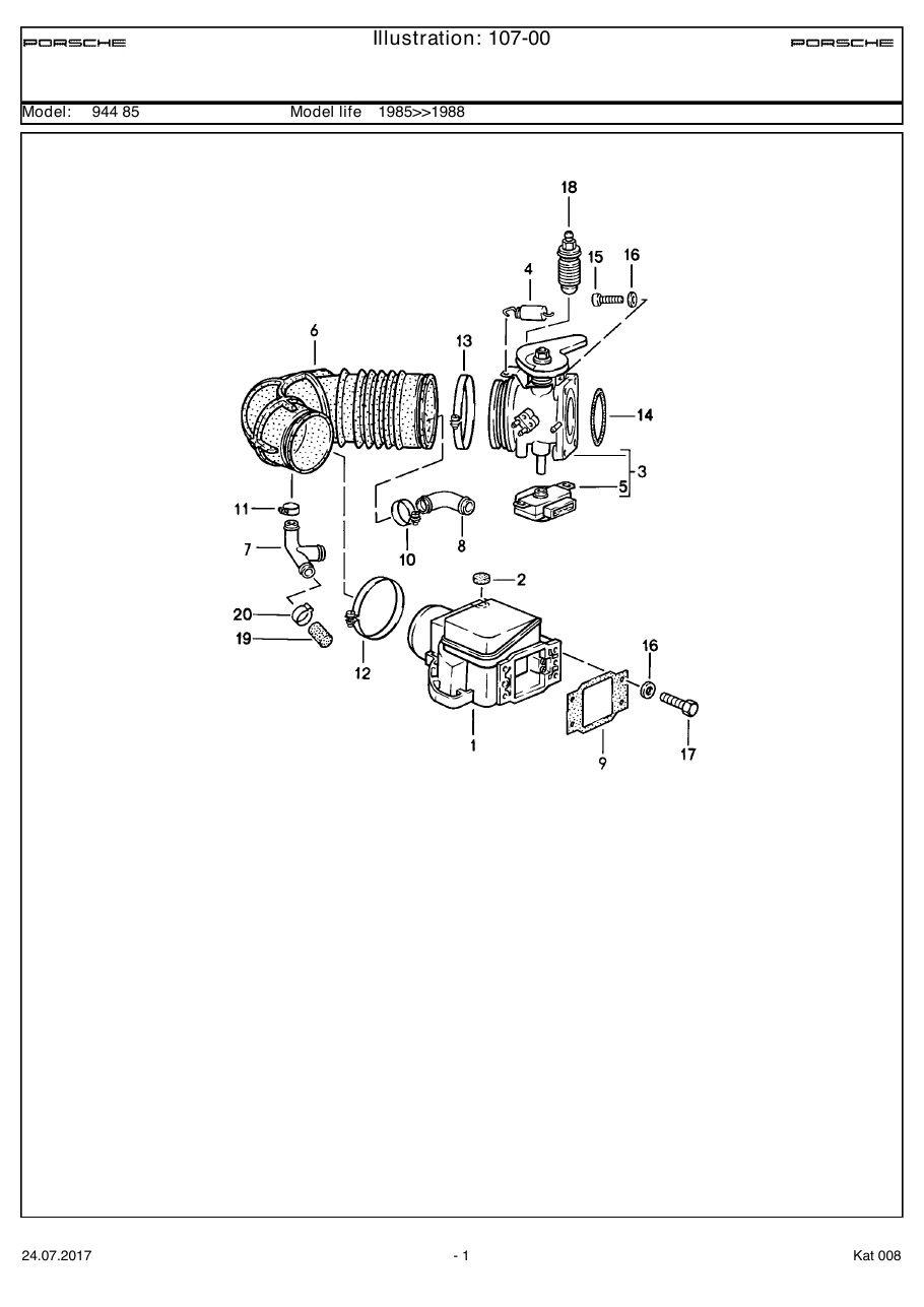 Exploded parts diagram — L-jetronic