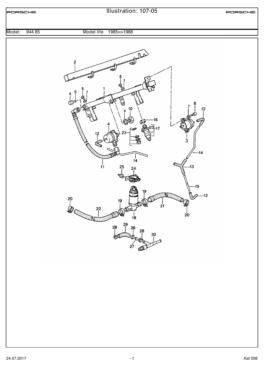 Exploded parts diagram — L-jetronic