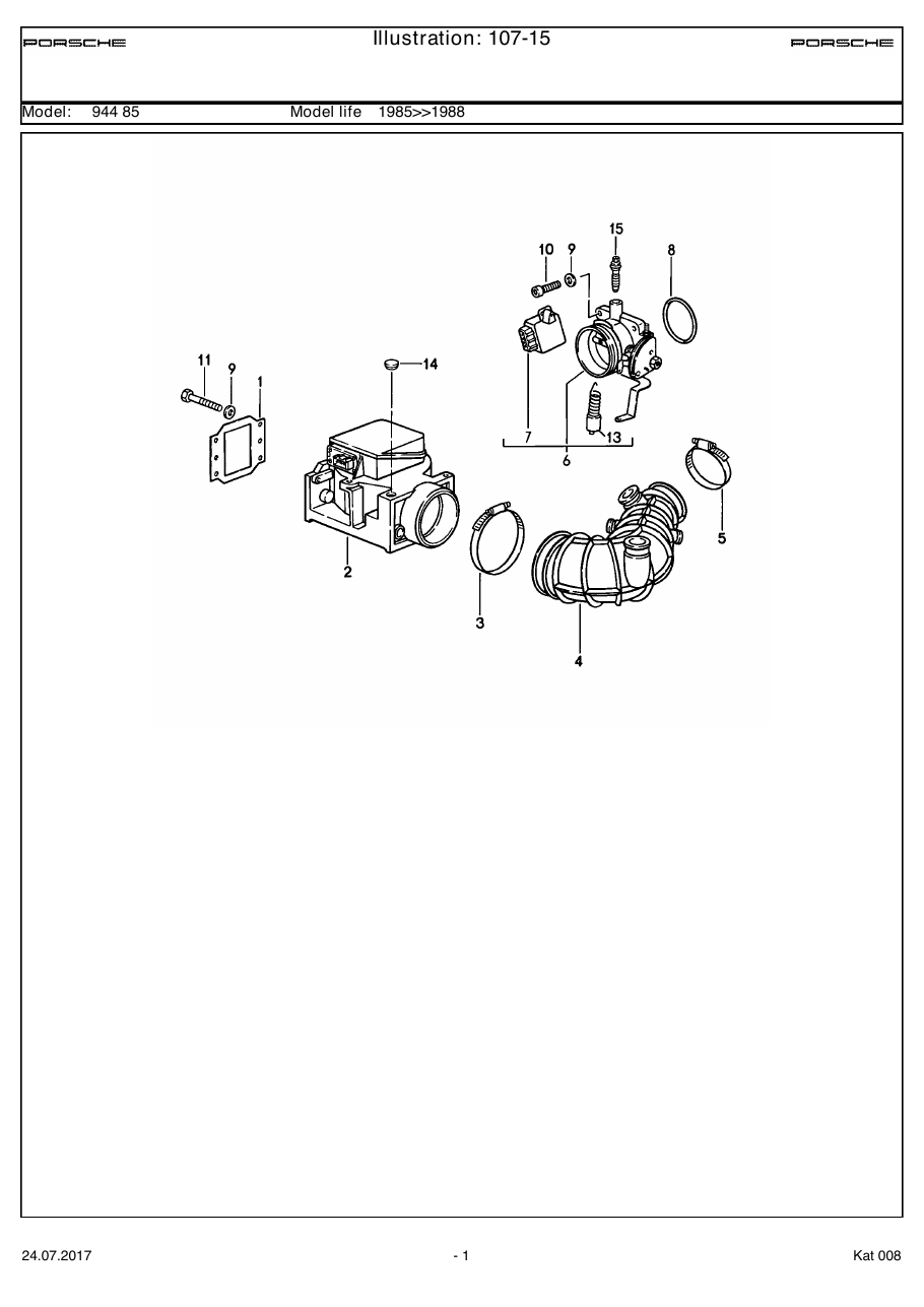 Exploded parts diagram — L-jetronic