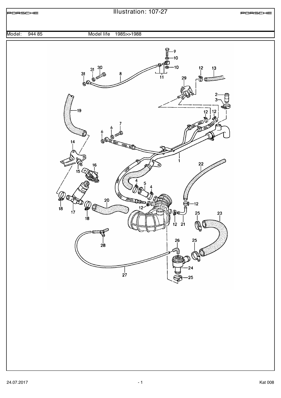 Exploded parts diagram — L-jetronic