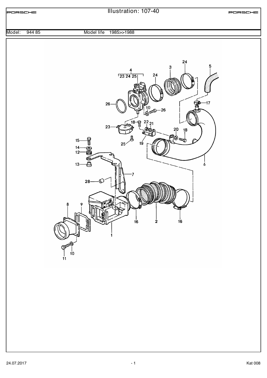 Exploded parts diagram — L-jetronic