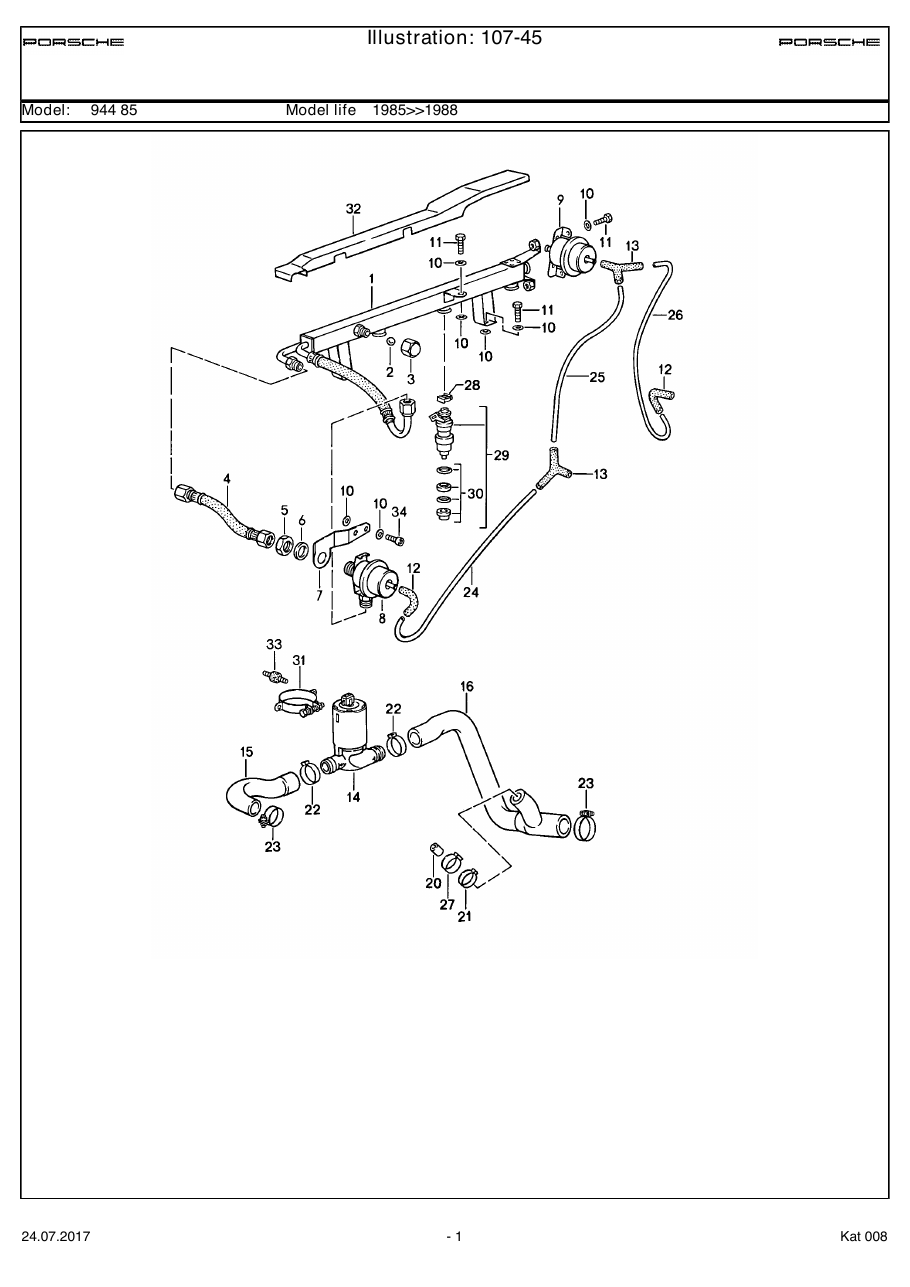 Exploded parts diagram — L-jetronic
