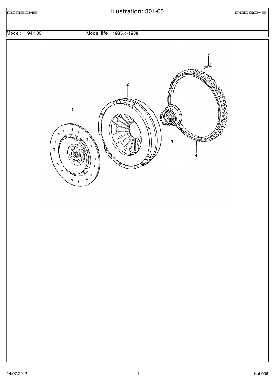 Exploded parts diagram — Clutch
