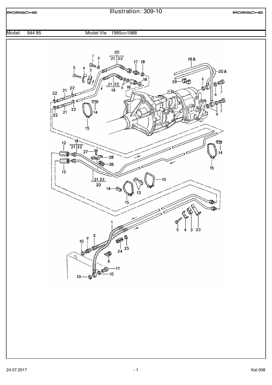 Exploded parts diagram — Oil cooling