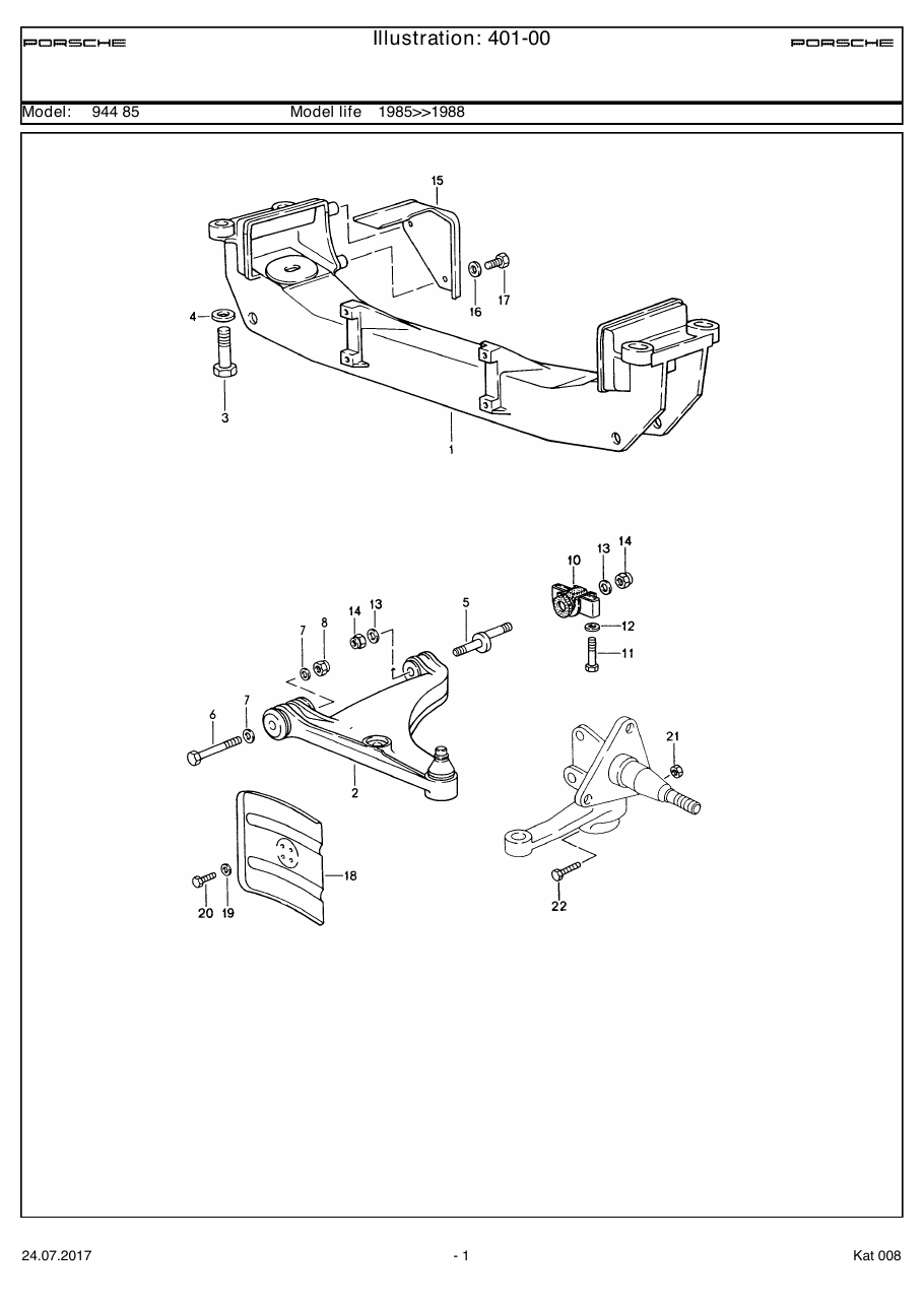 Exploded parts diagram — Wishbone