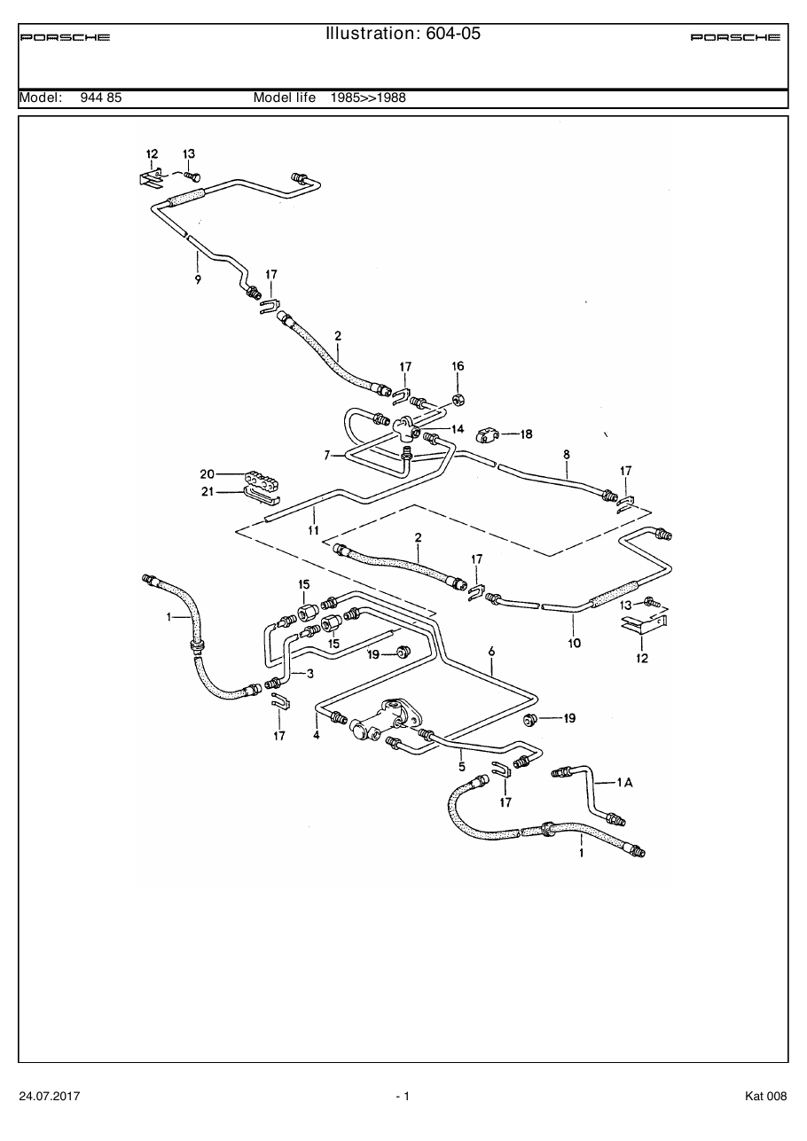 Exploded parts diagram — Brake lines