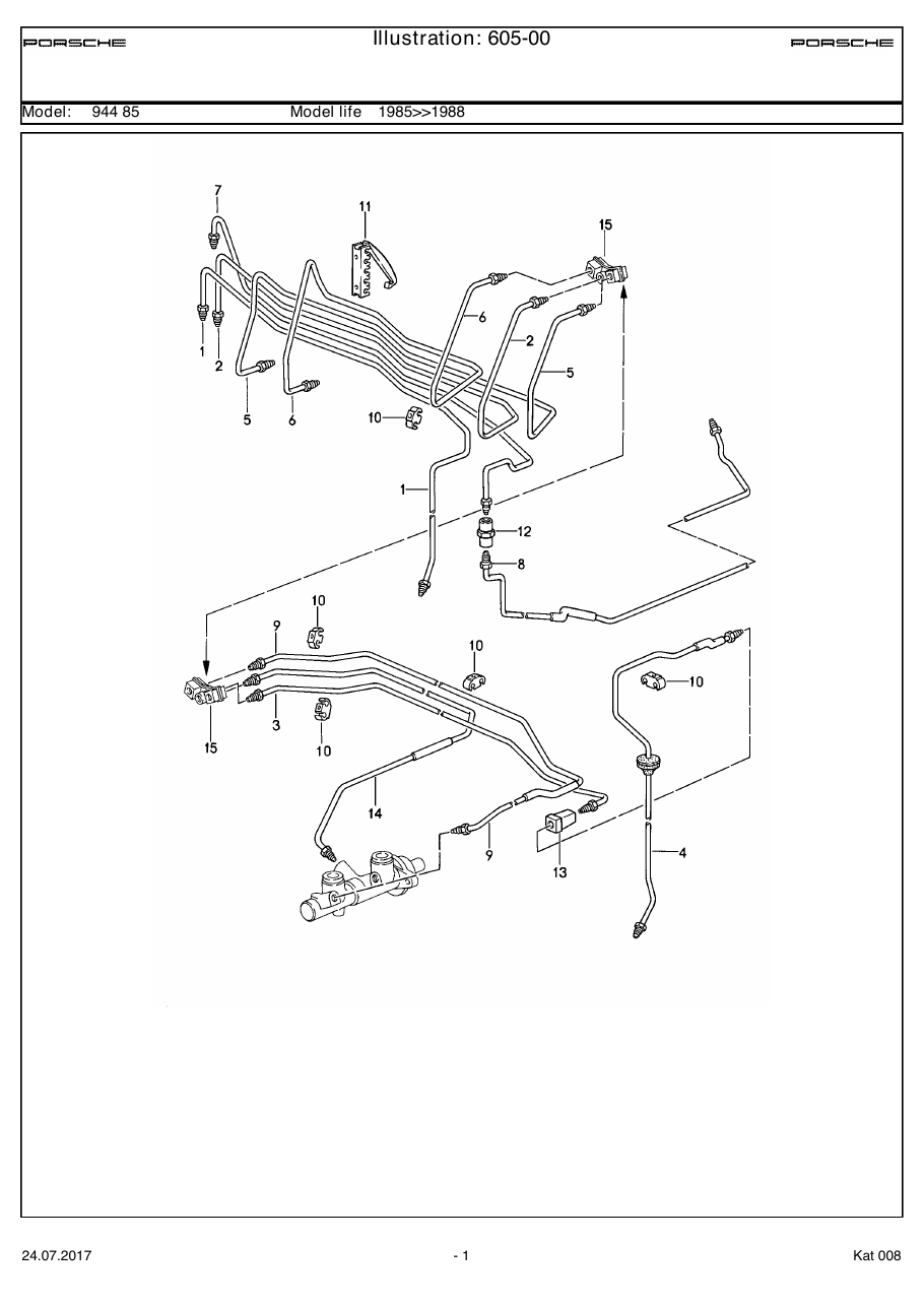 Exploded parts diagram — Brake lines