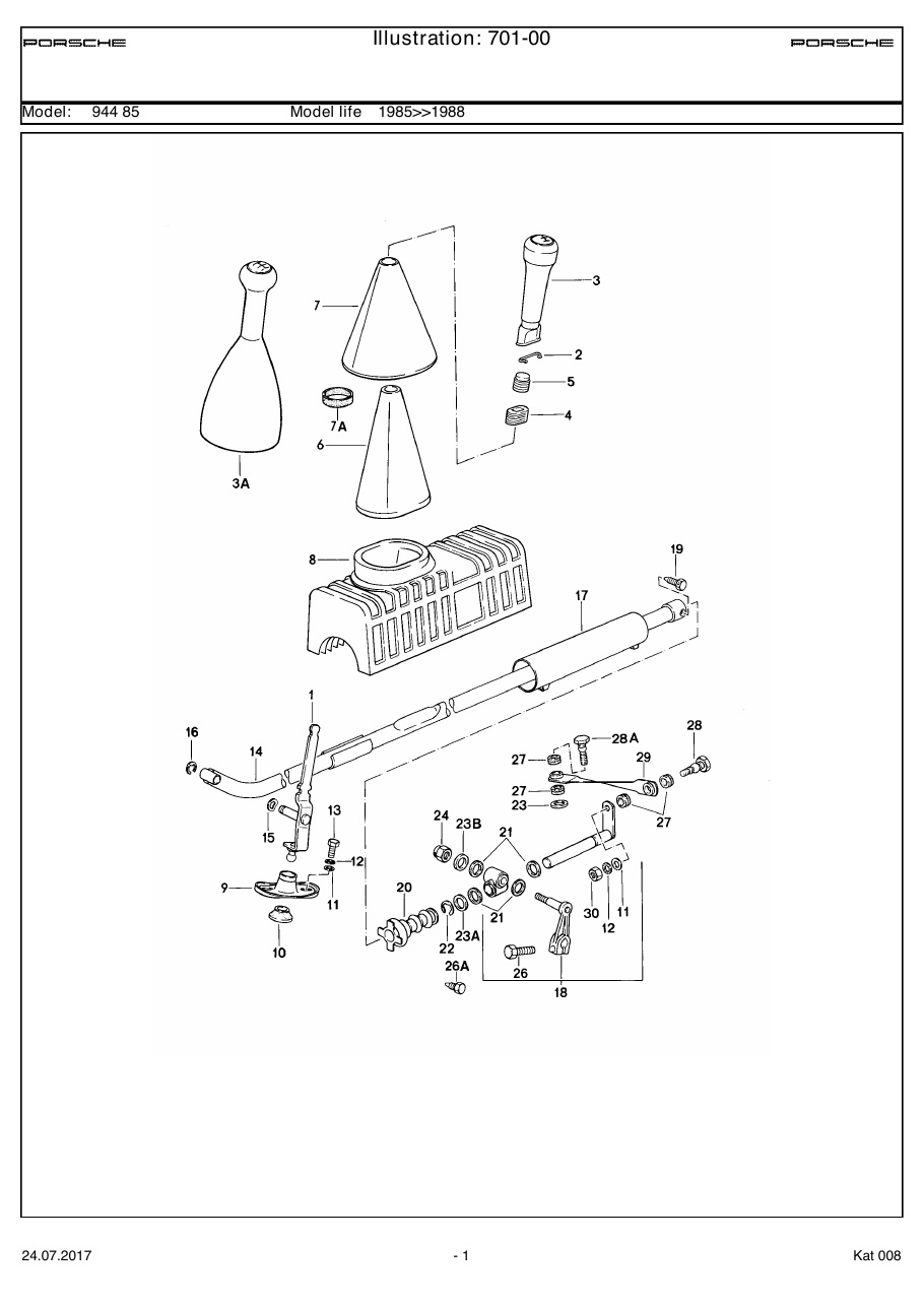 Exploded parts diagram — Actuator