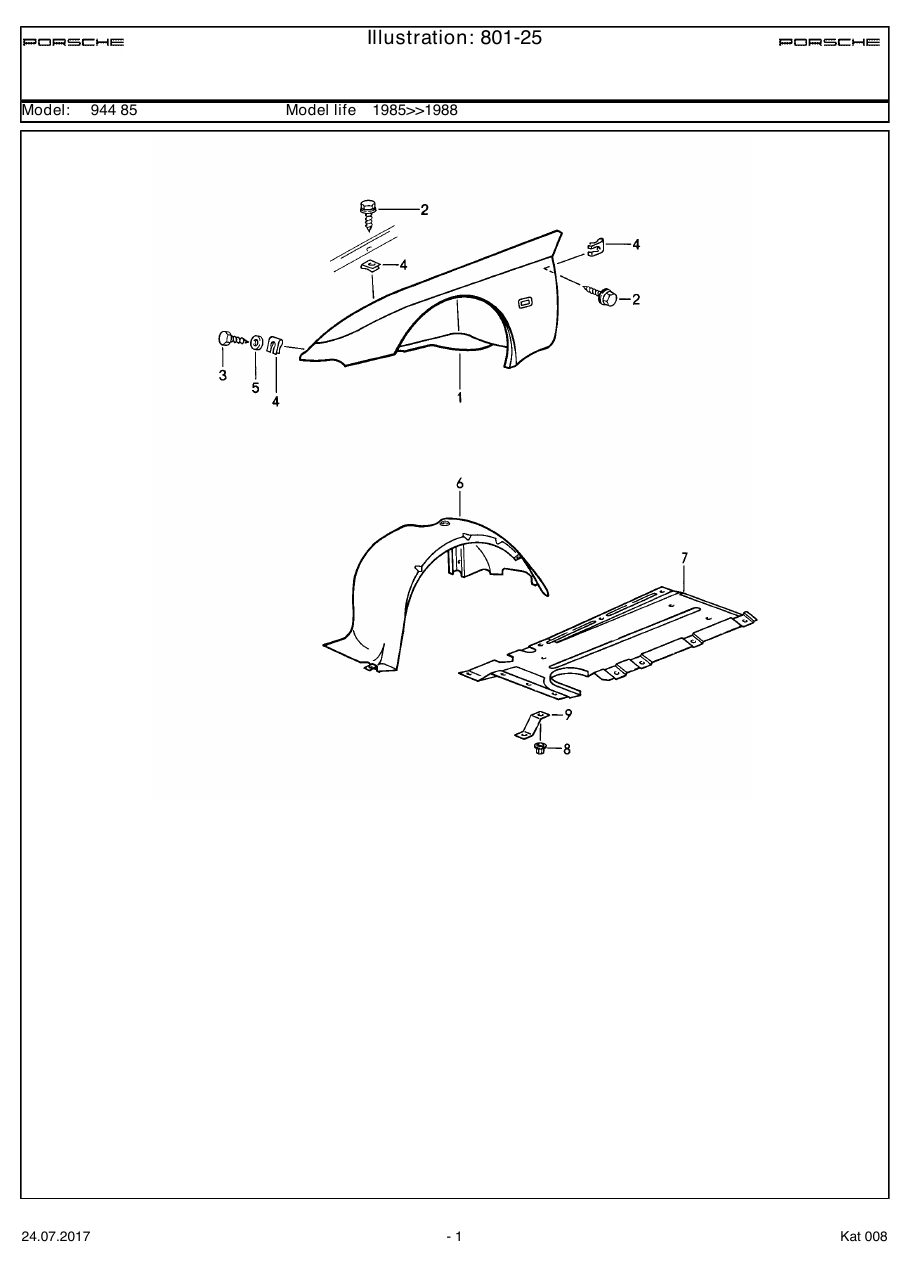 Exploded parts diagram — Wing