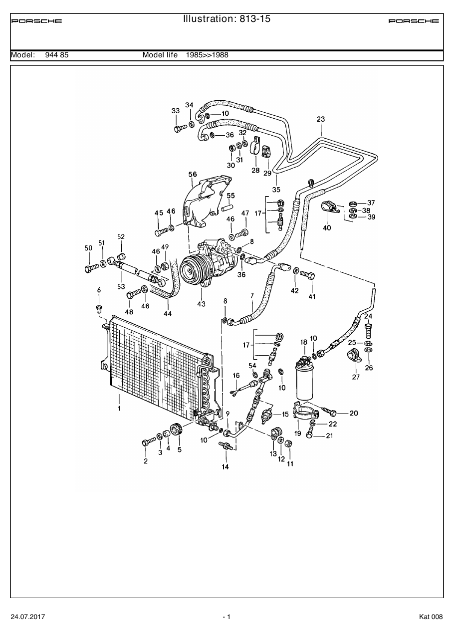 Exploded parts diagram — Refrigerant circuit