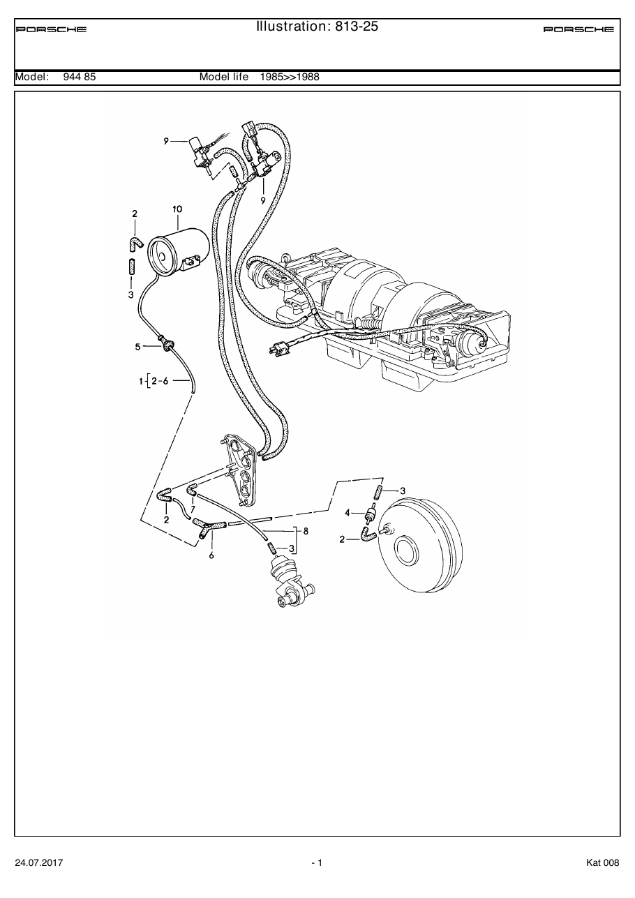 Exploded parts diagram — Vacuum control