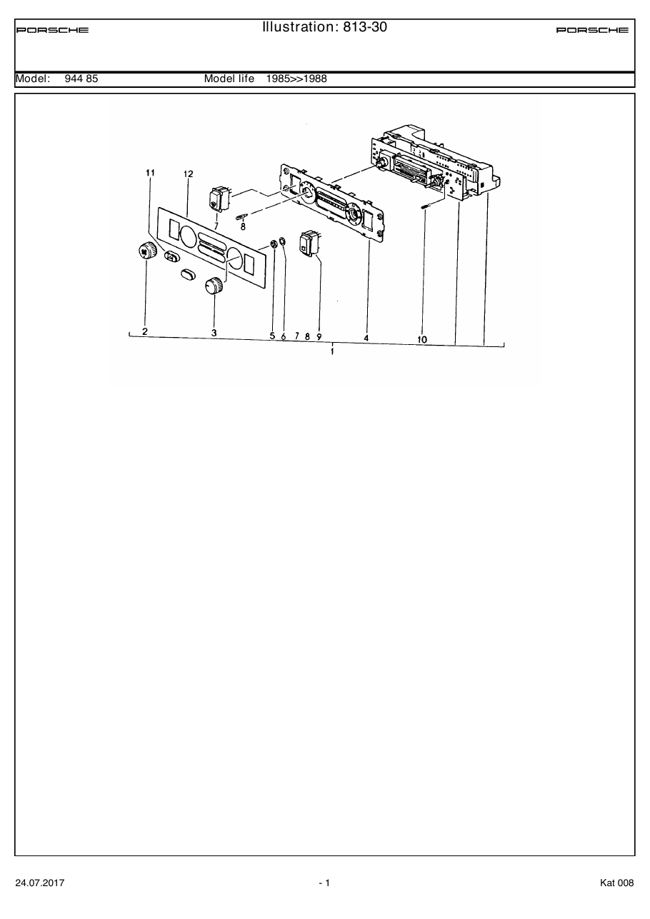 Exploded parts diagram — Control switch