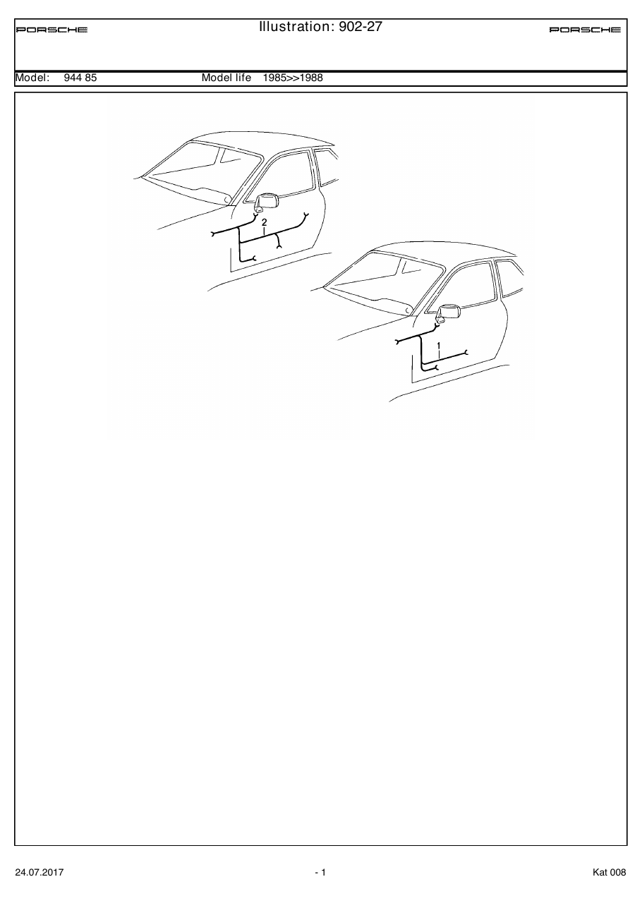 Exploded parts diagram — Wiring harnesses