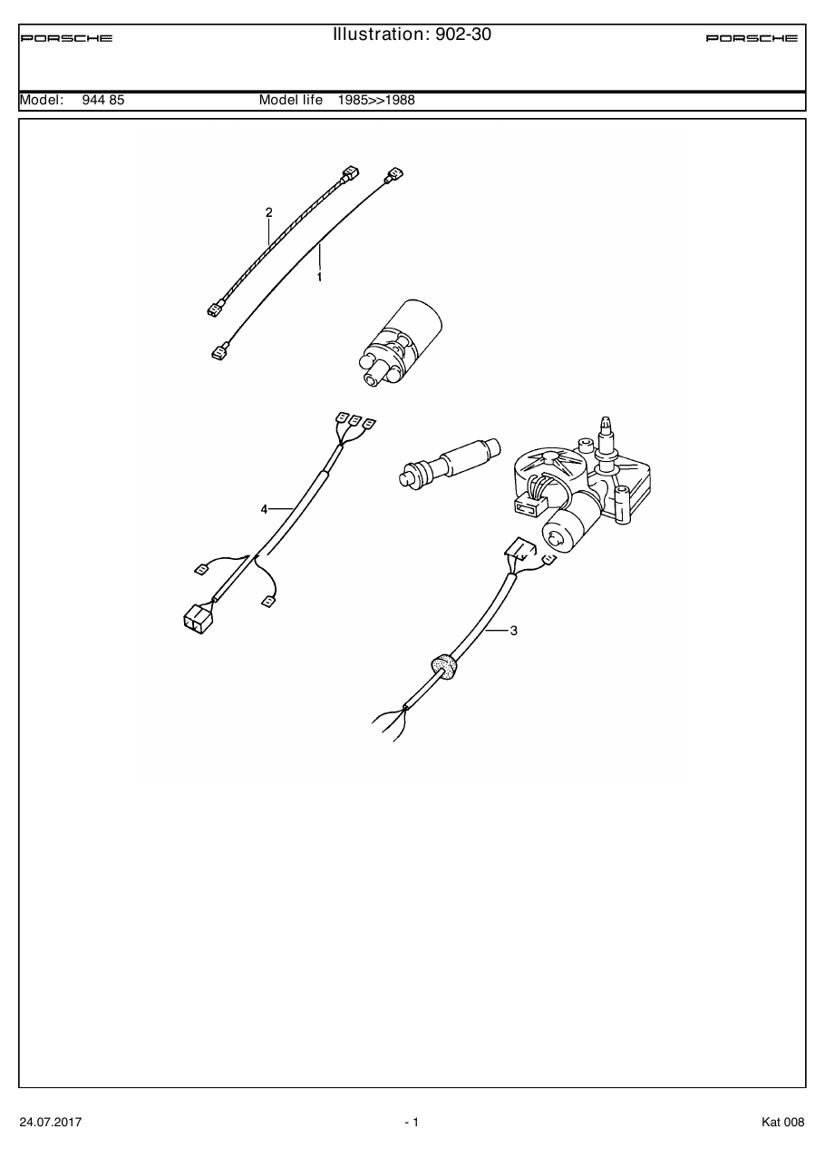 Exploded parts diagram — Wiring harnesses