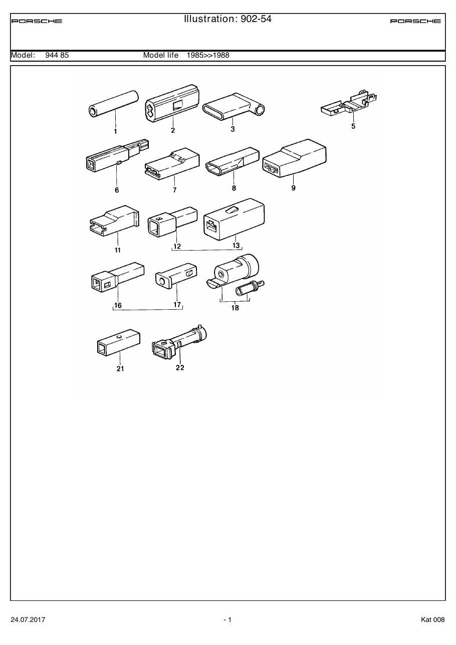 Exploded parts diagram — Insulated cable connection