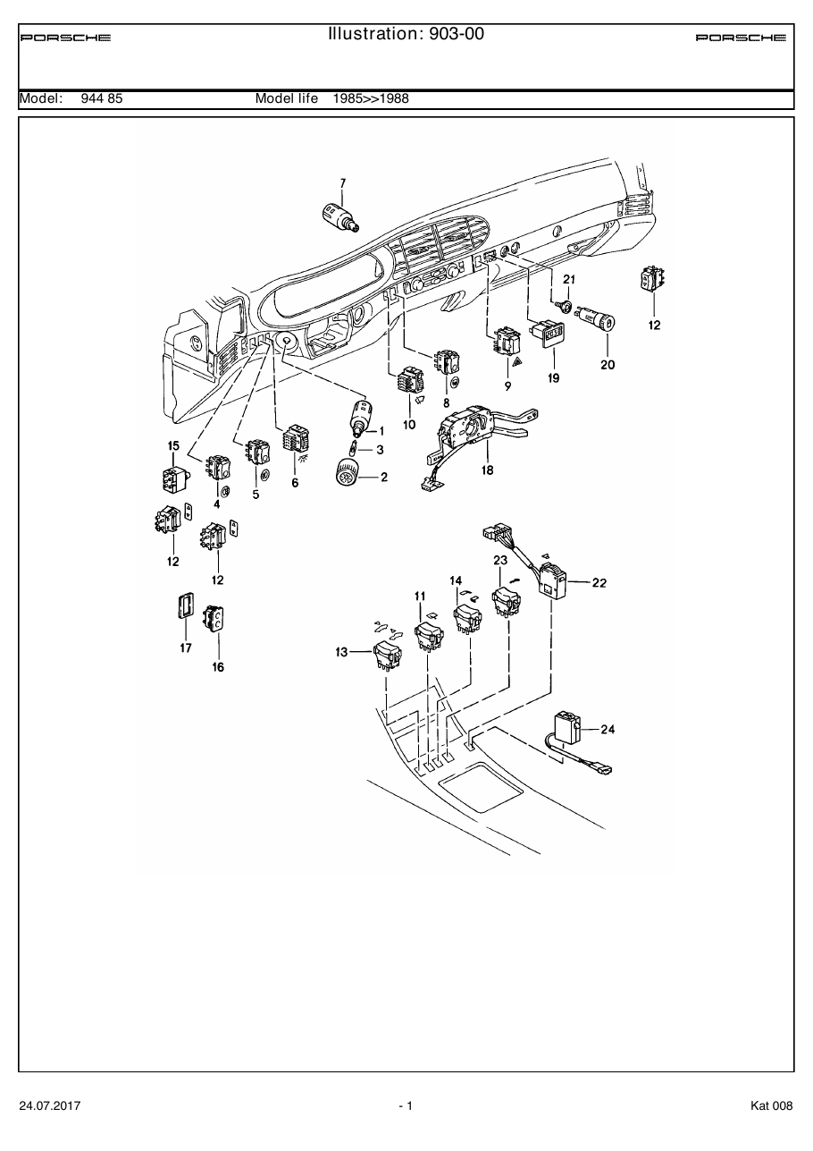 Exploded parts diagram — Switch