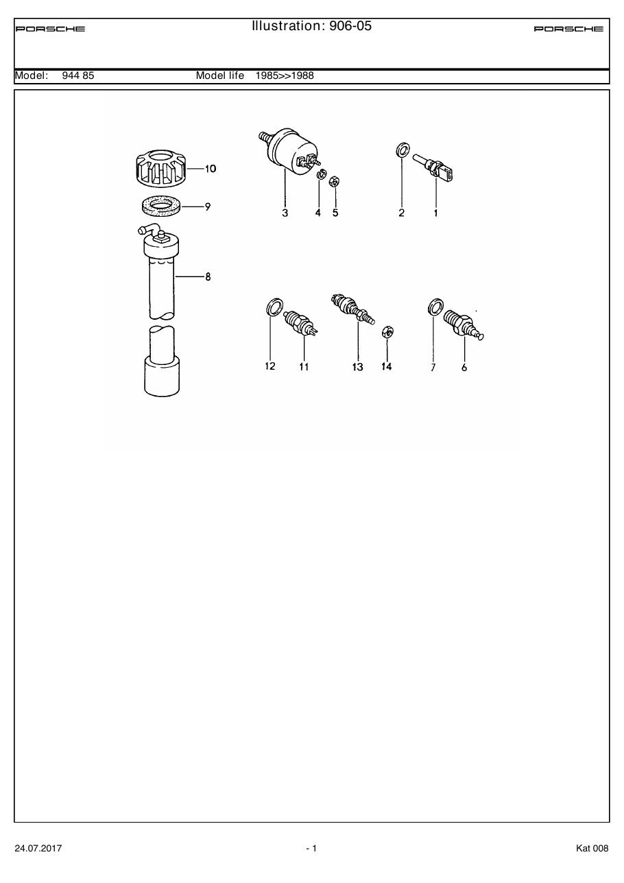 Exploded parts diagram — Switch