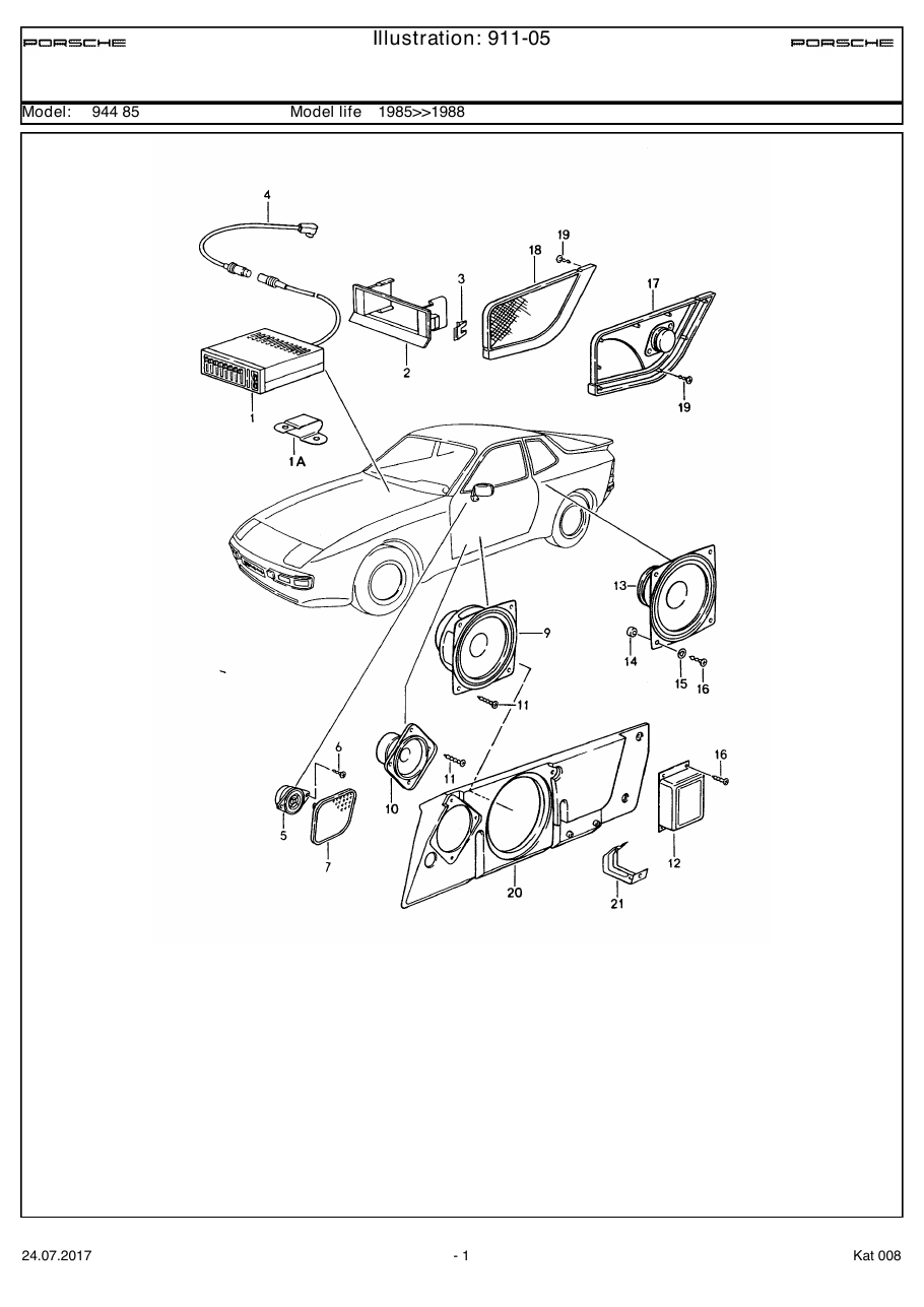 Exploded parts diagram — SOUNDSYSTEM