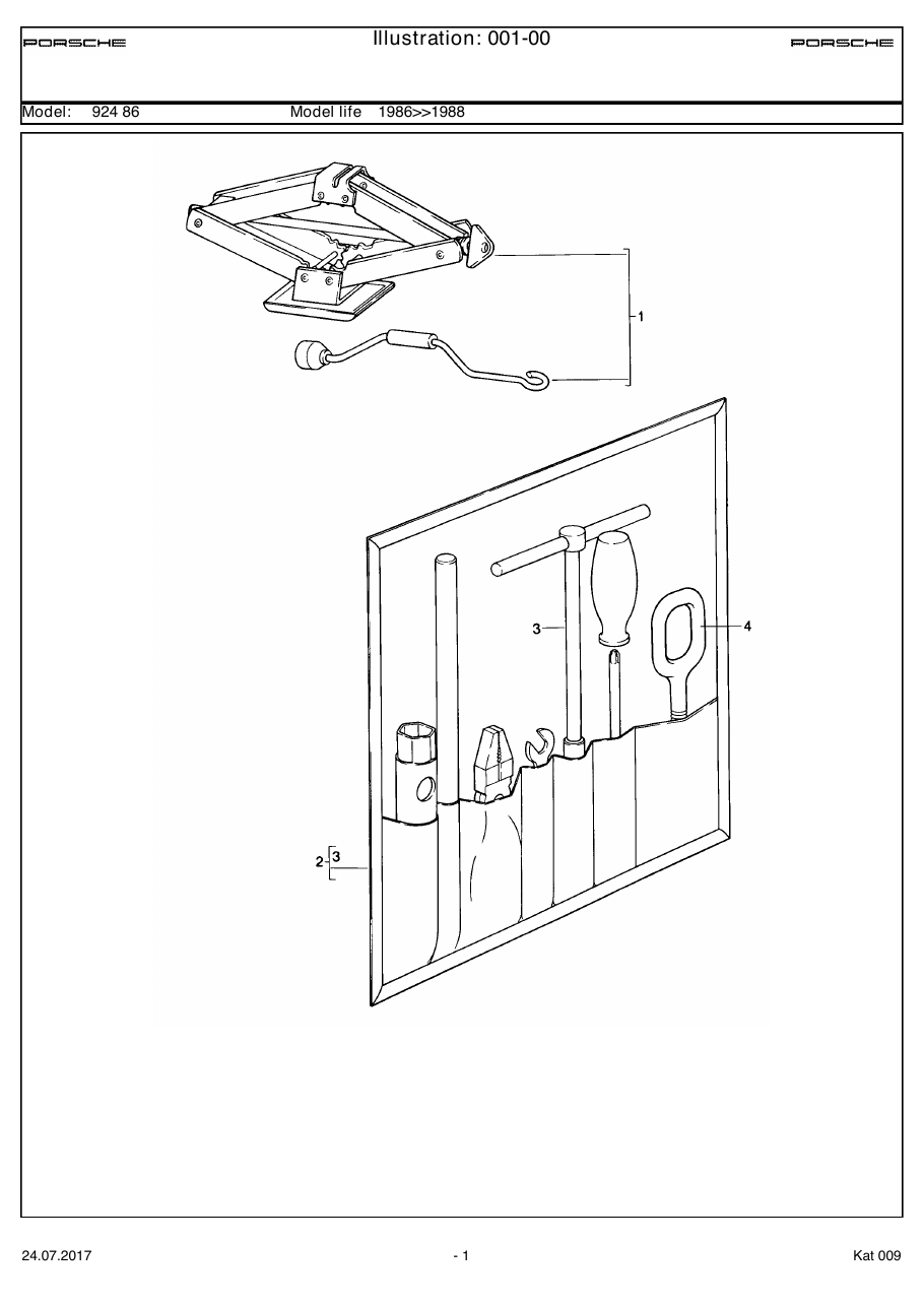 Exploded parts diagram — Accessories