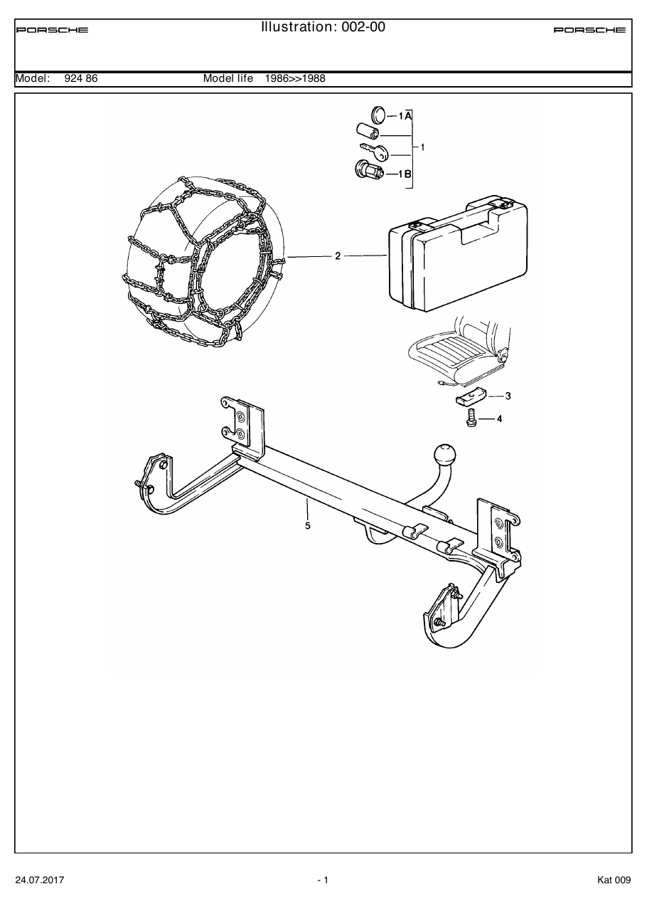 Exploded parts diagram — Accessories