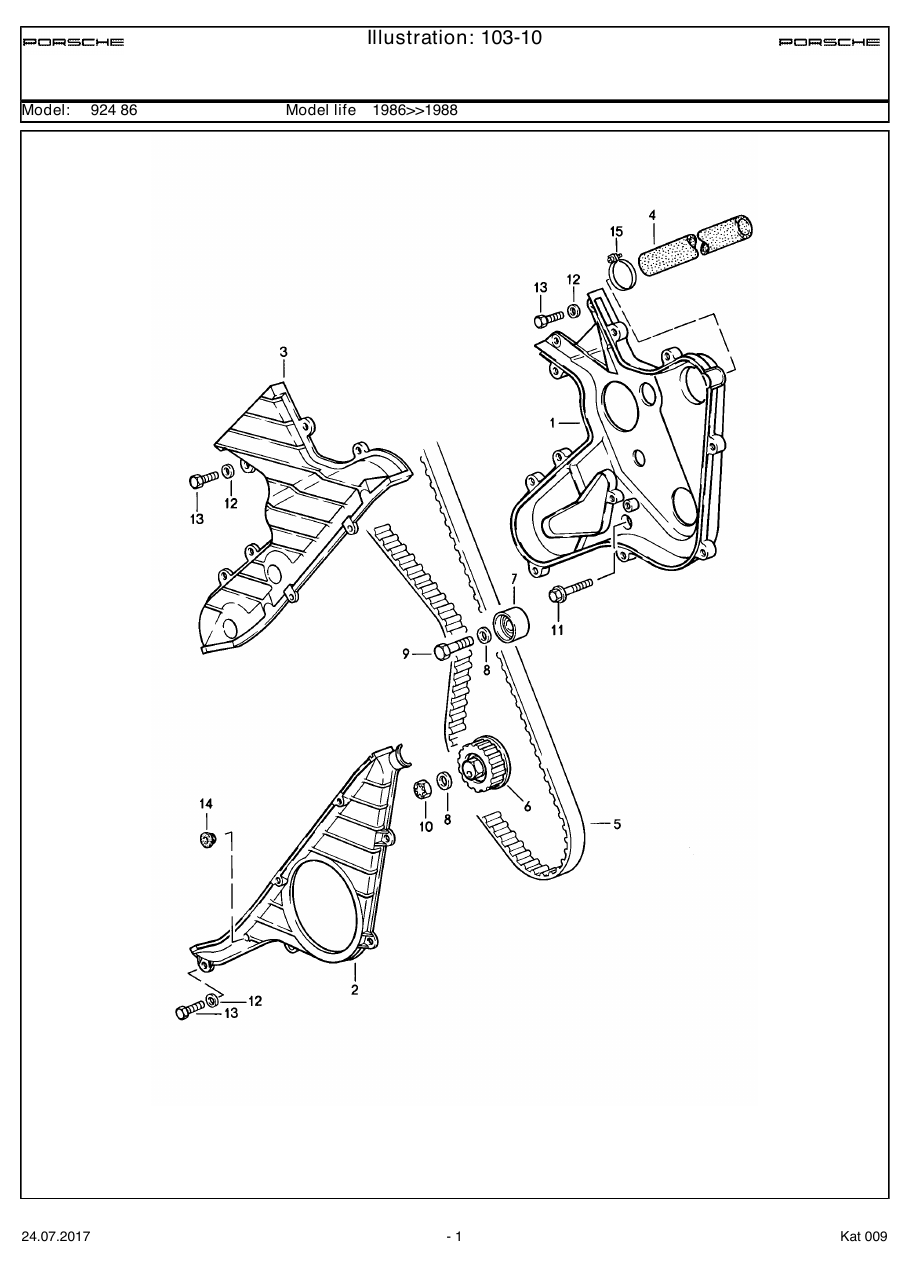Exploded parts diagram — Camshaft