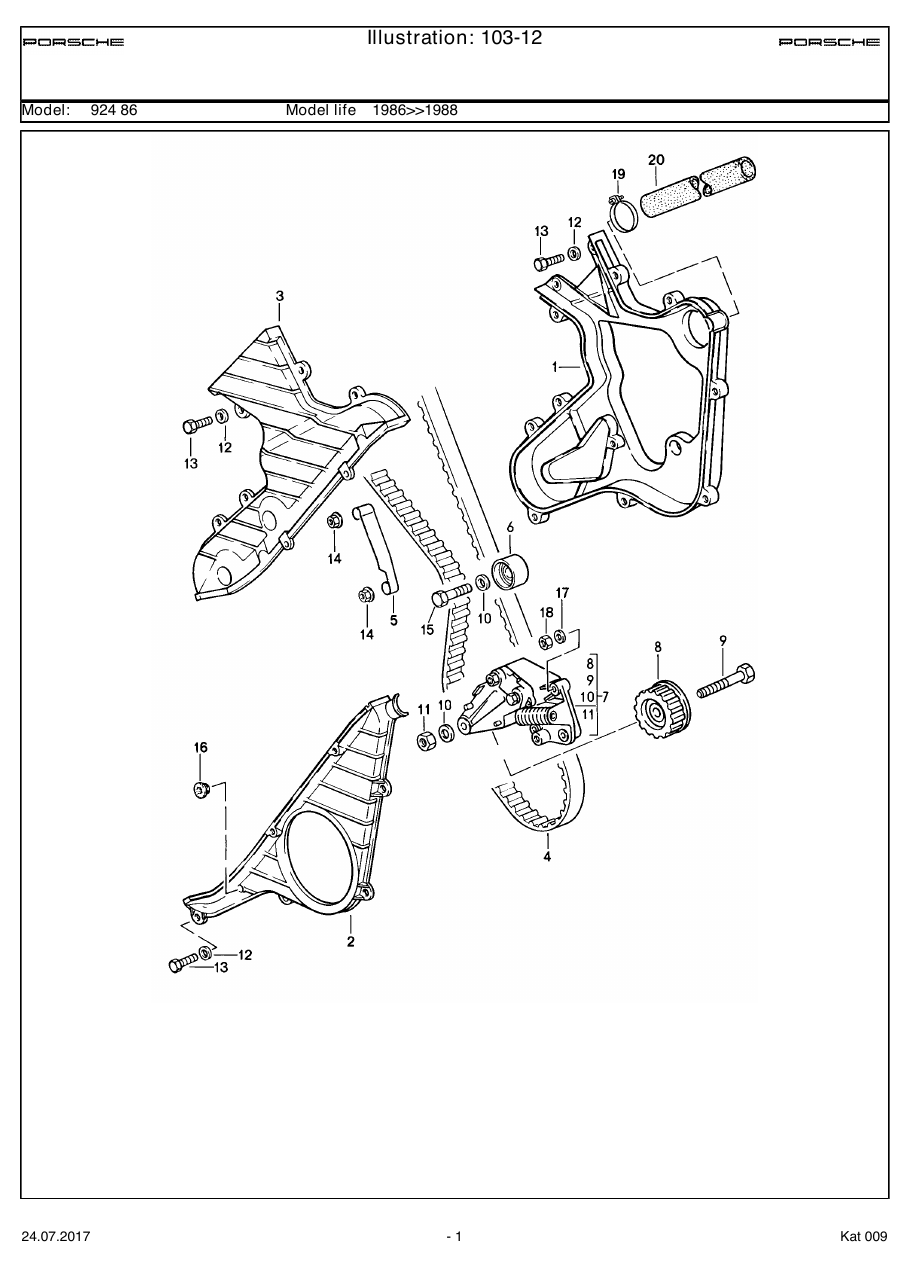 Exploded parts diagram — Camshaft