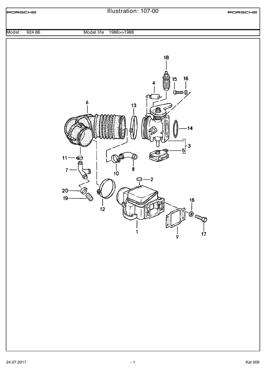 Exploded parts diagram — L-jetronic
