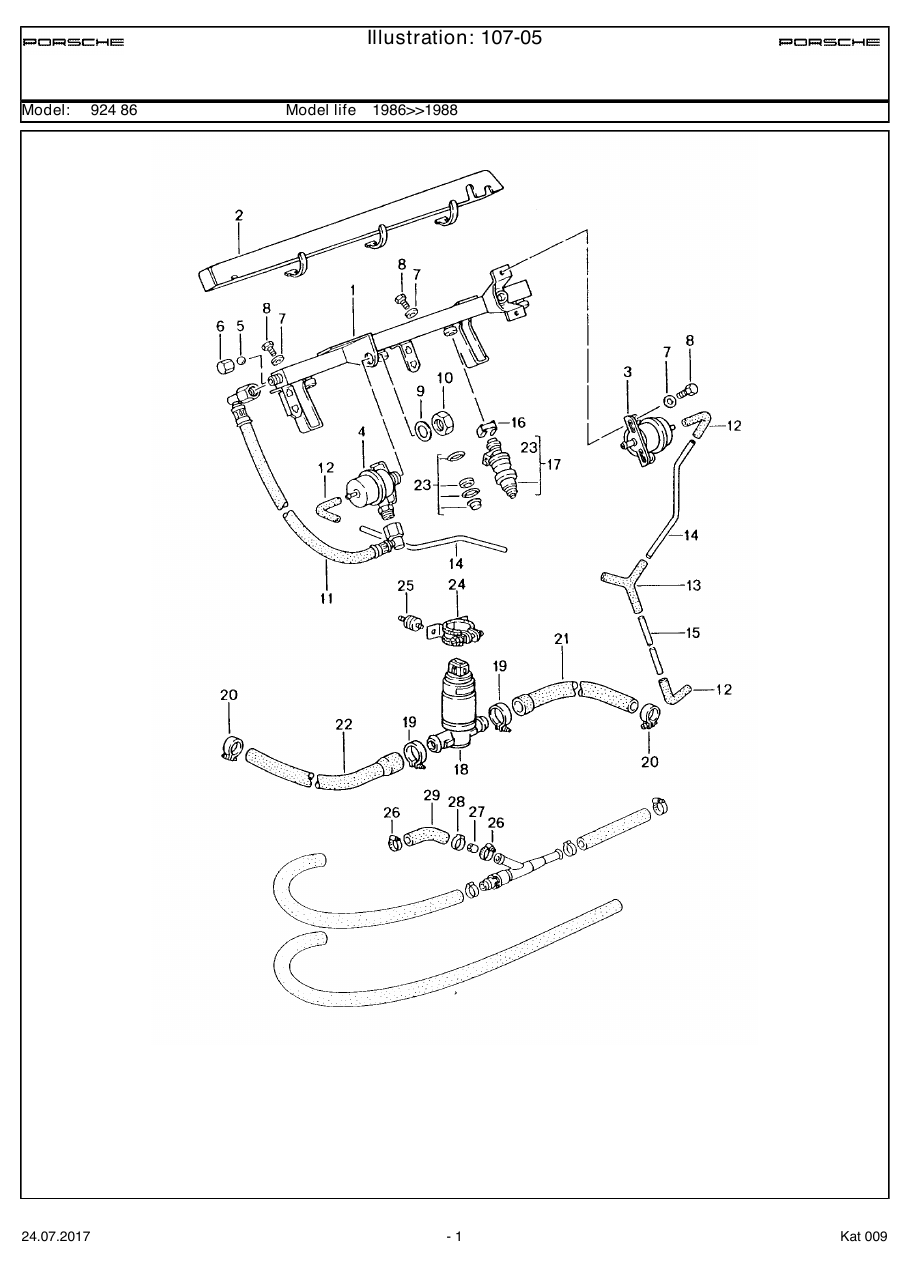 Exploded parts diagram — L-jetronic