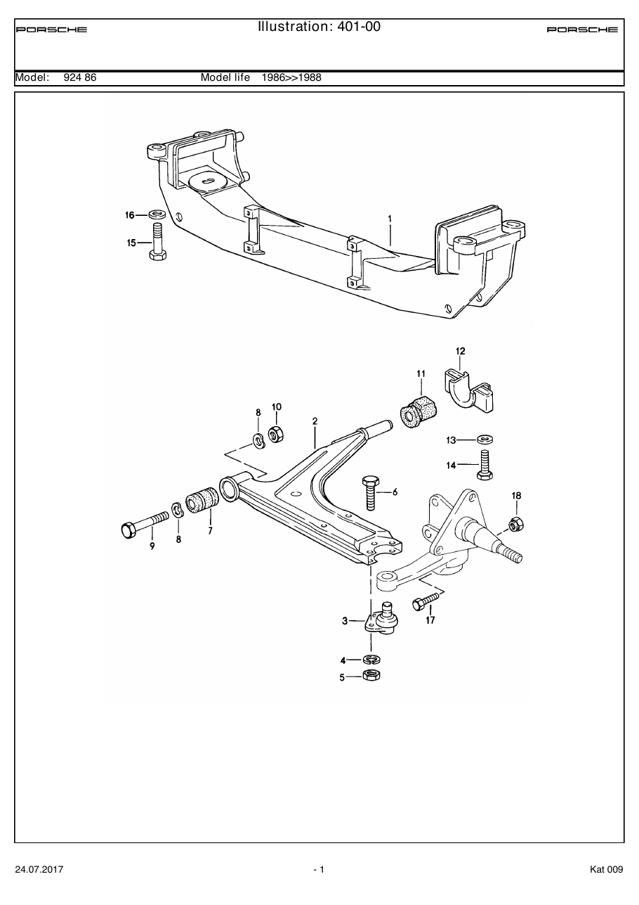 Exploded parts diagram — Wishbone