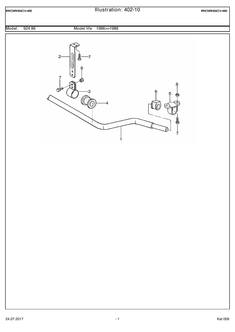 Exploded parts diagram — Stabiliser