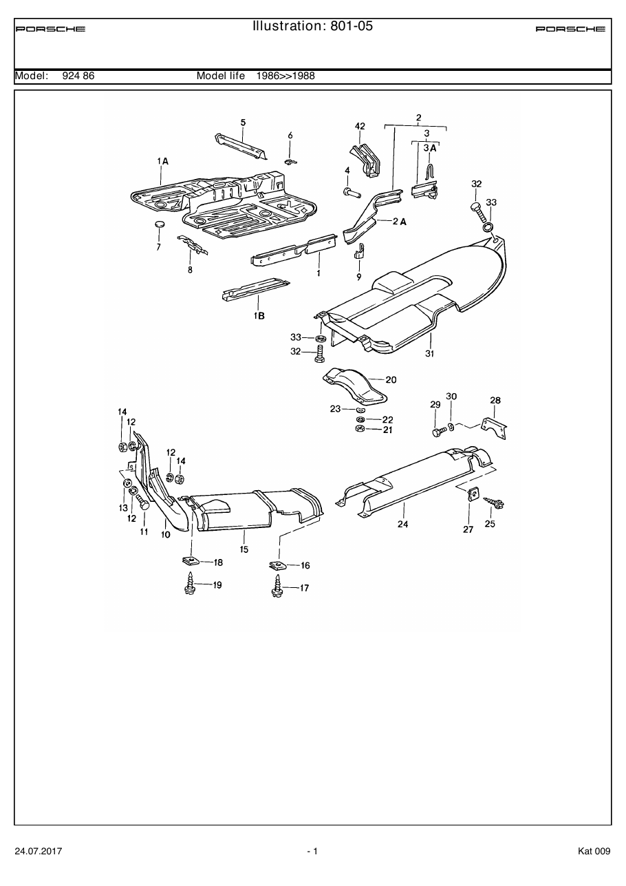 Exploded parts diagram — Side member
