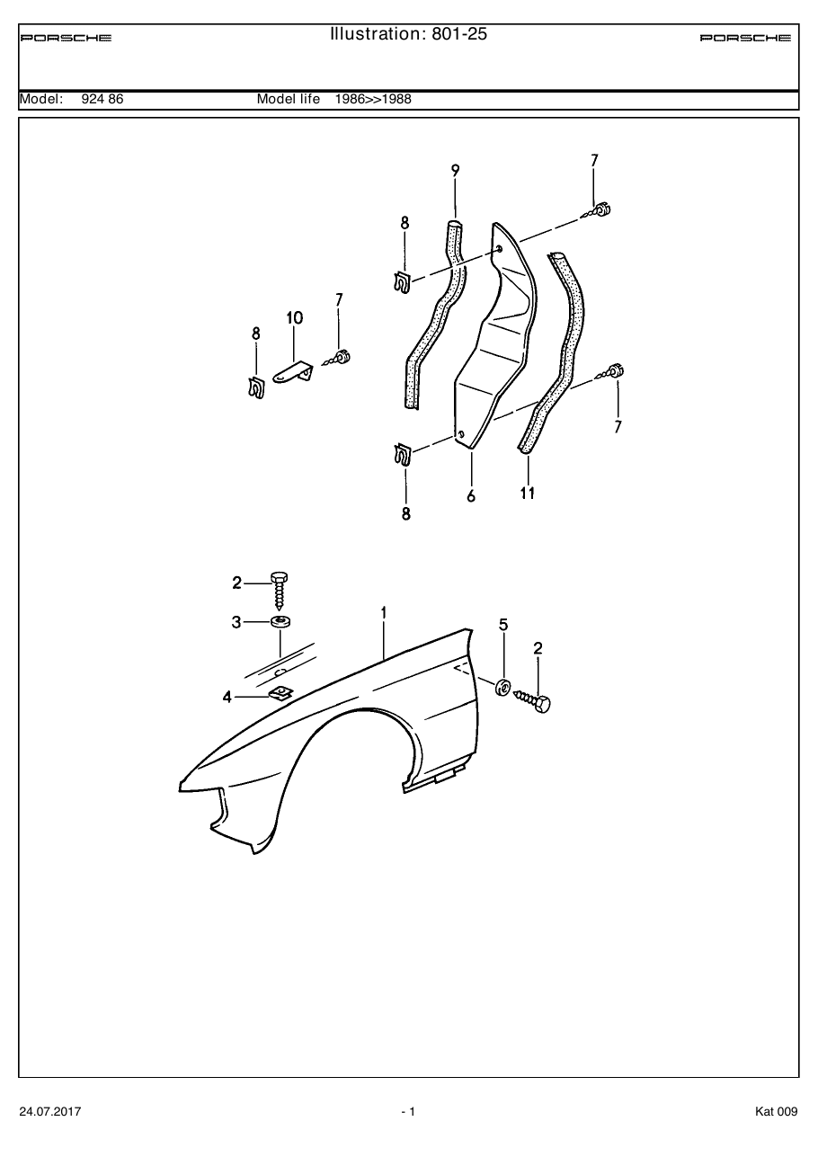 Exploded parts diagram — Wing