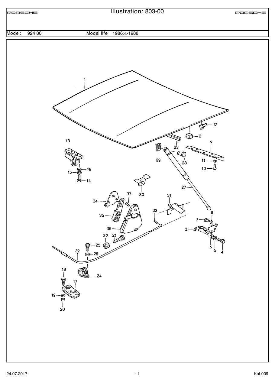 Exploded parts diagram — Lid