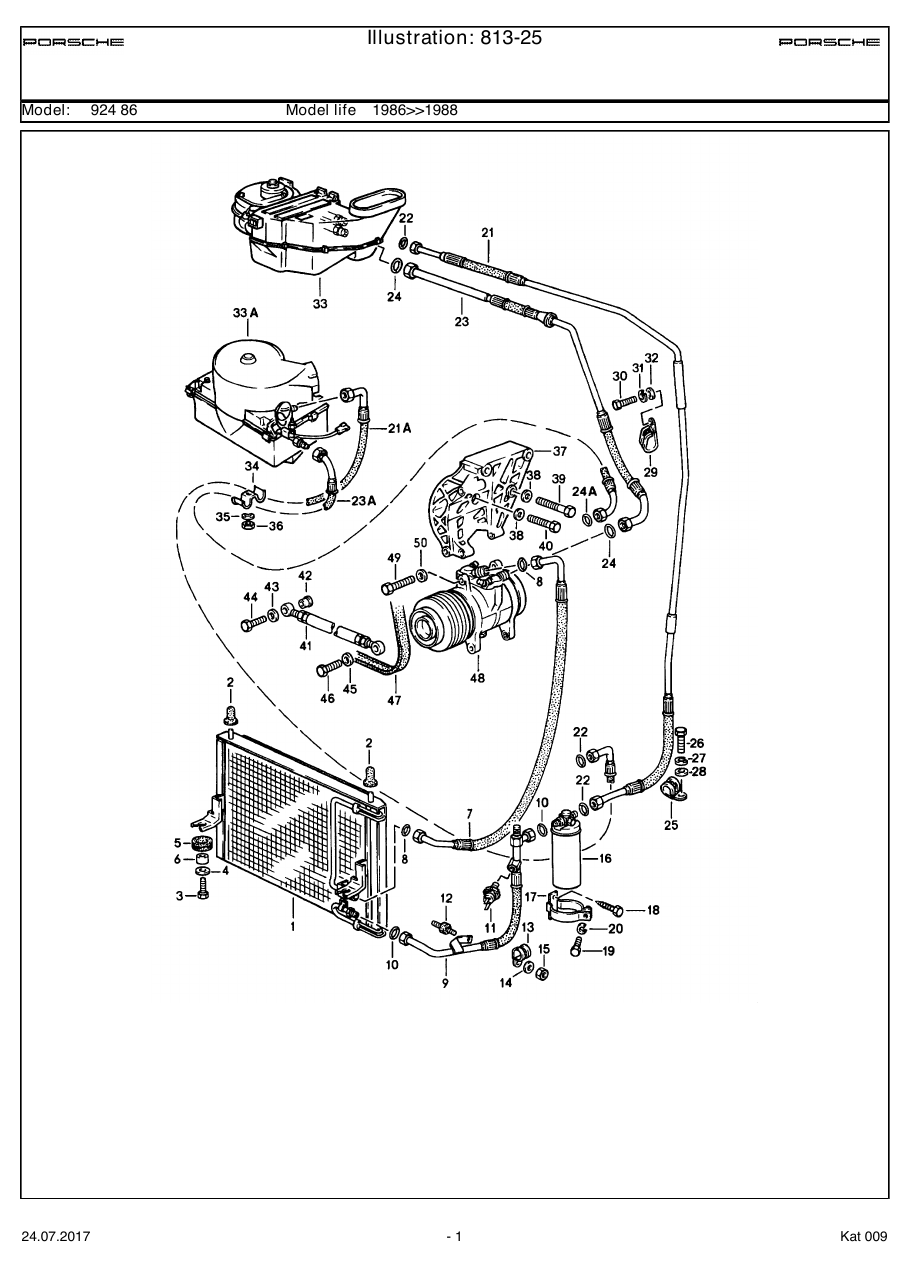 Exploded parts diagram — Air conditioner