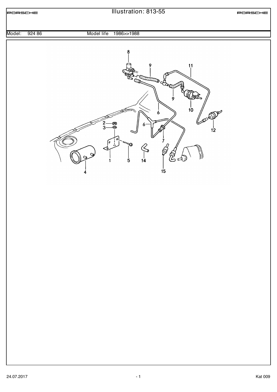 Exploded parts diagram — Vacuum control