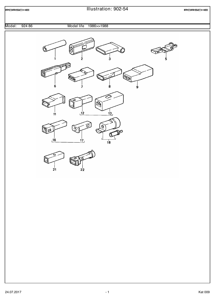 Exploded parts diagram — Insulated cable connection