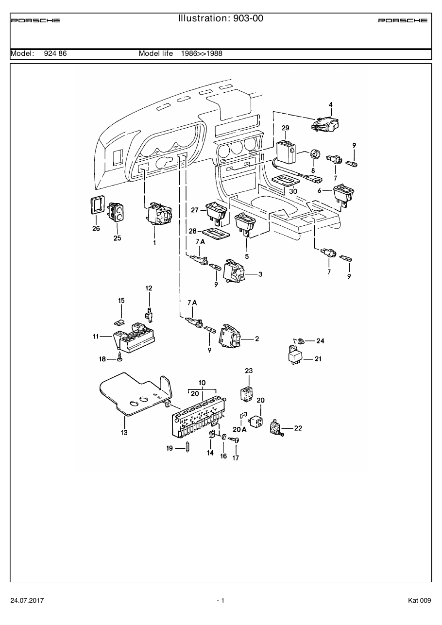 Exploded parts diagram — Switch