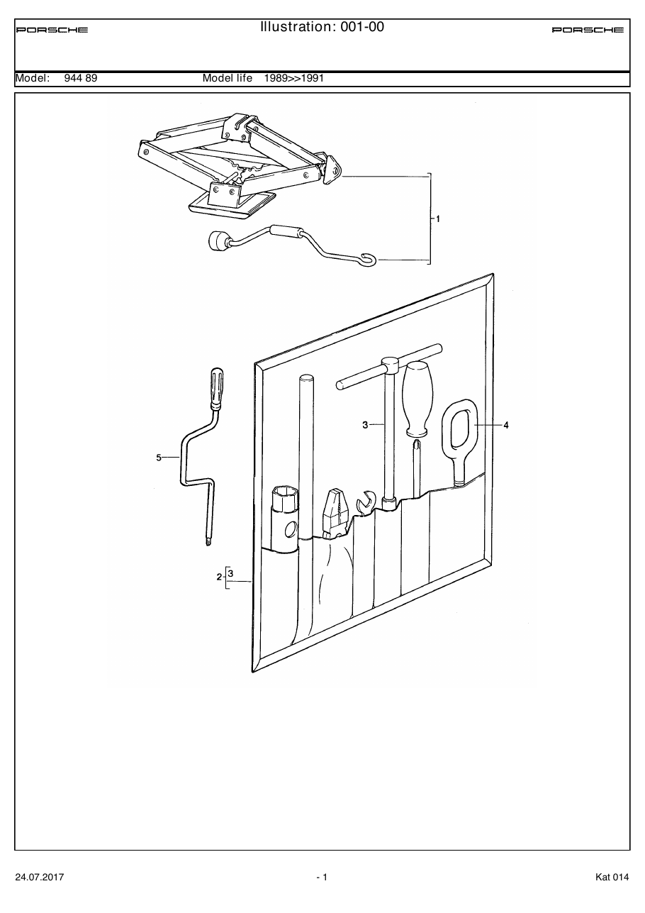 Exploded parts diagram — Accessories