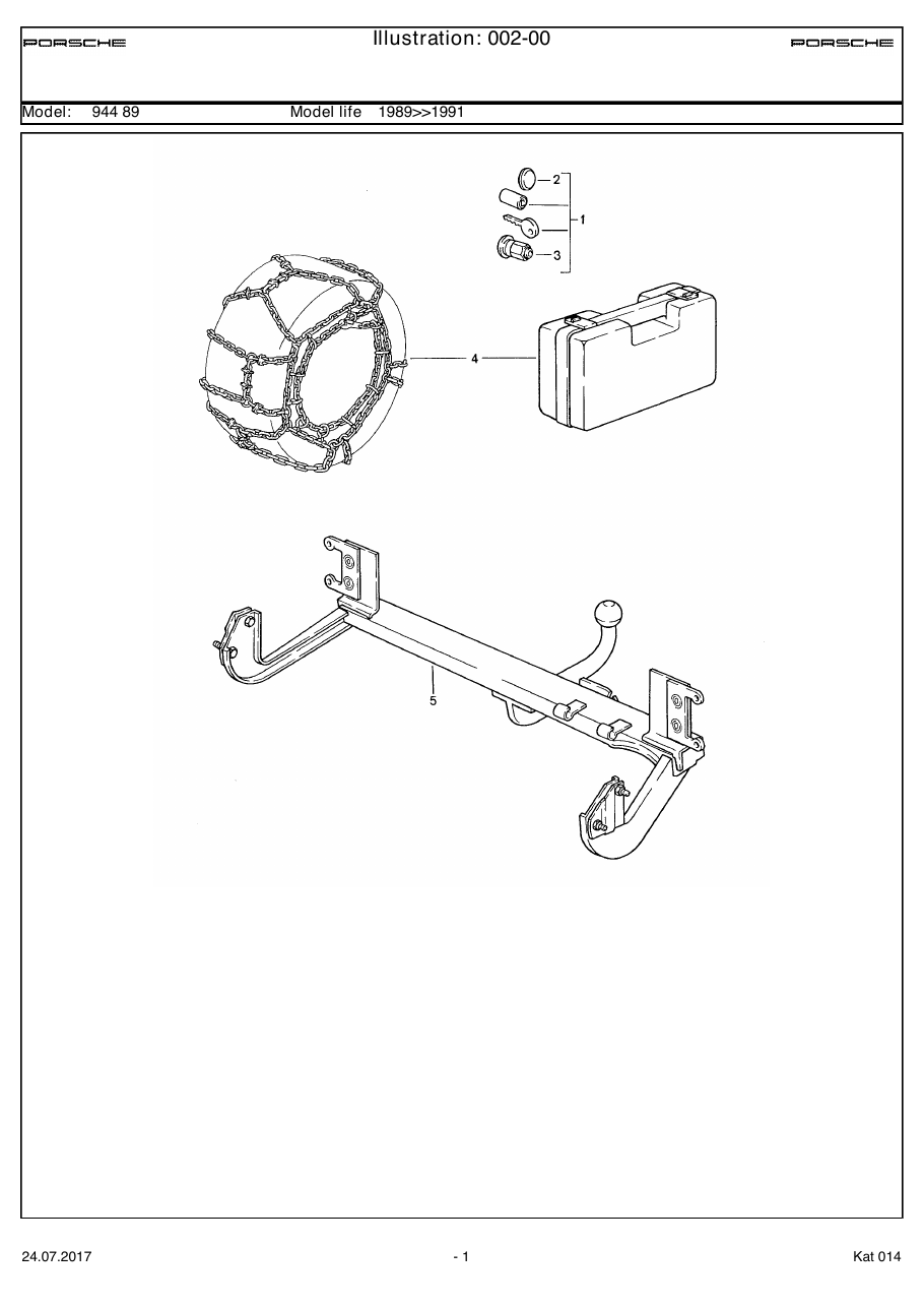 Exploded parts diagram — Accessories