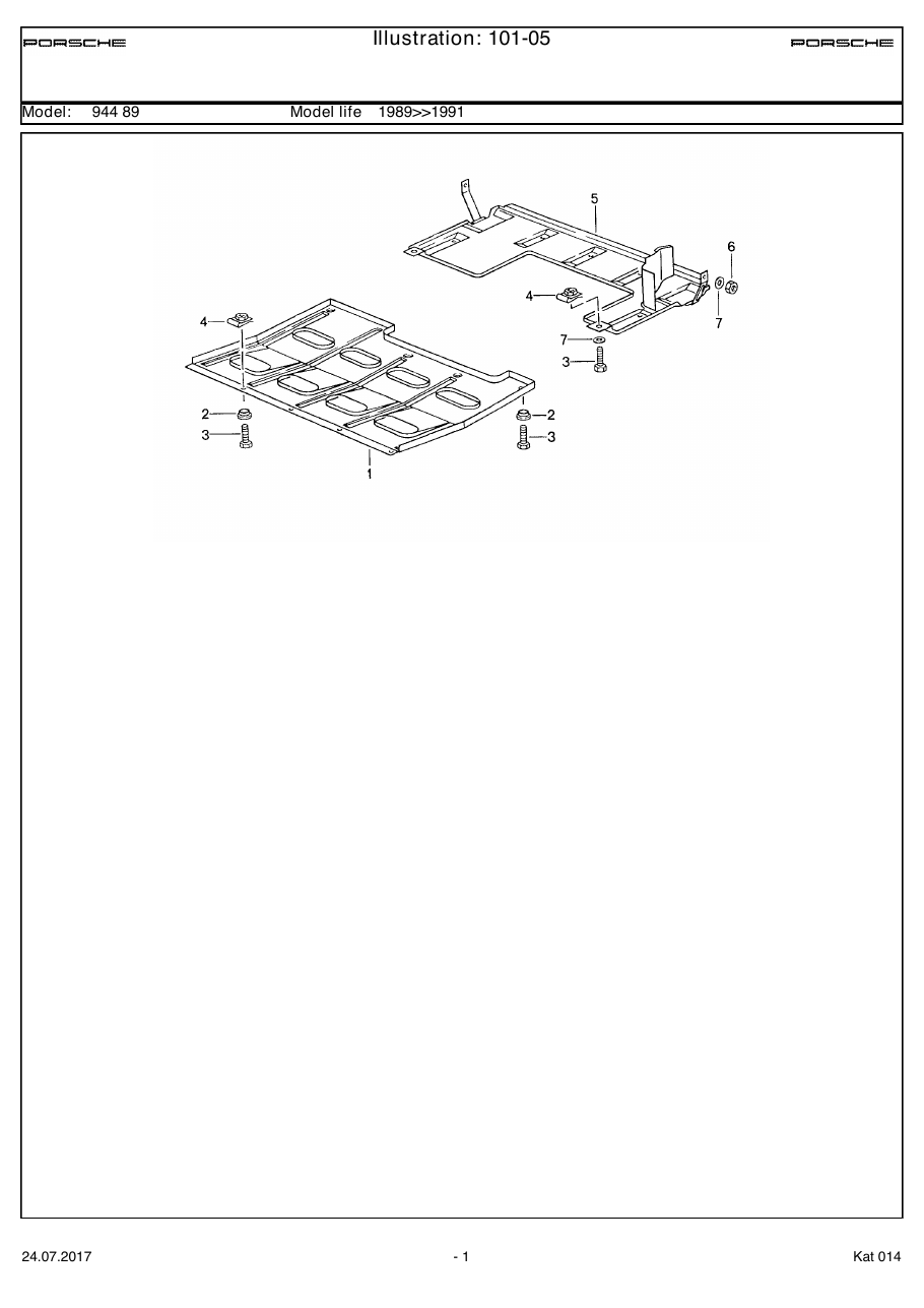 Exploded parts diagram — Protective plate