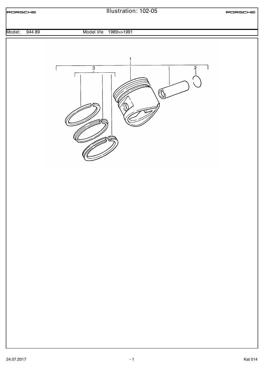 Exploded parts diagram — Piston