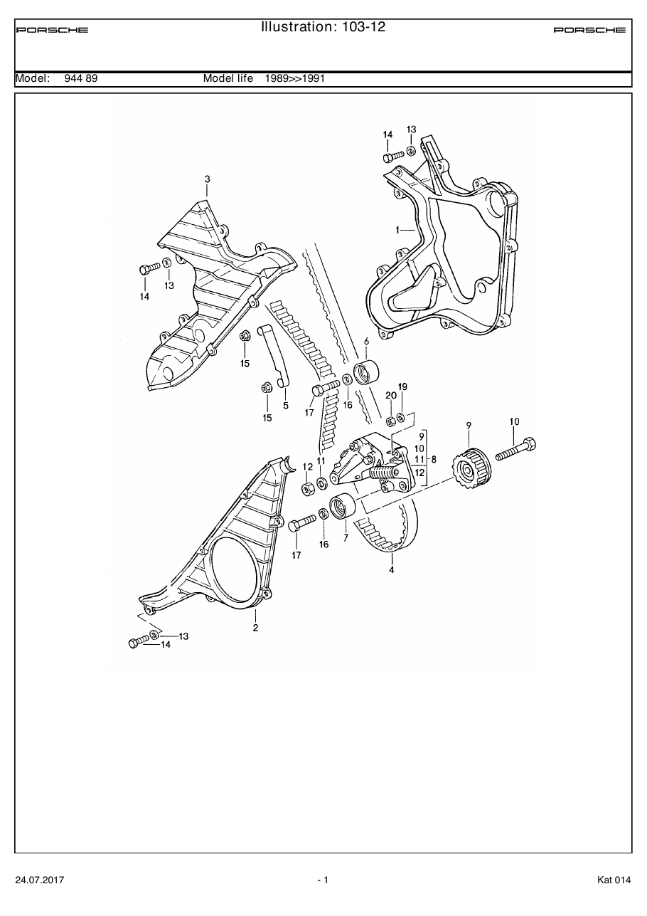 Exploded parts diagram — Driving mechanism