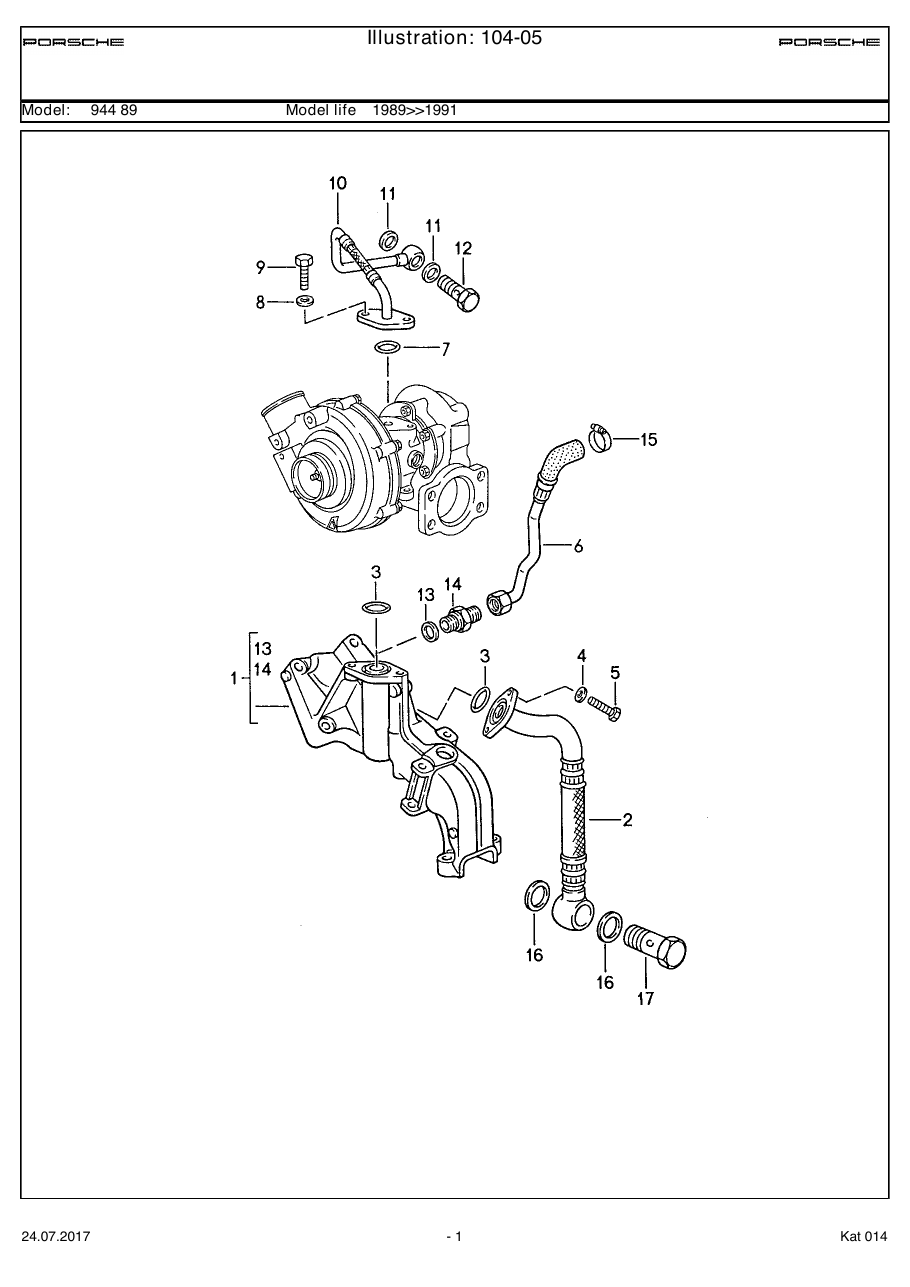 Exploded parts diagram — Engine lubrication