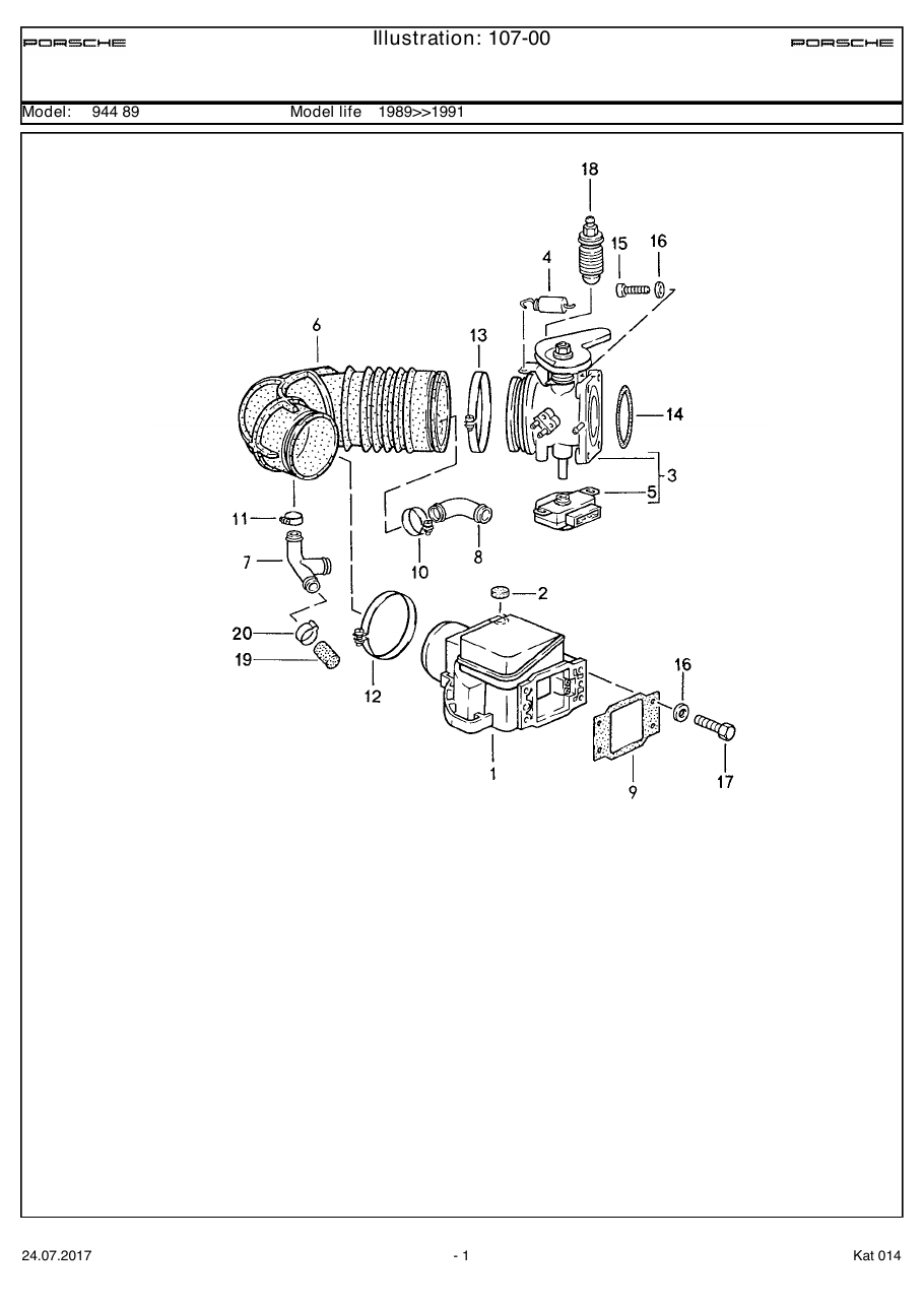 Exploded parts diagram — L-jetronic
