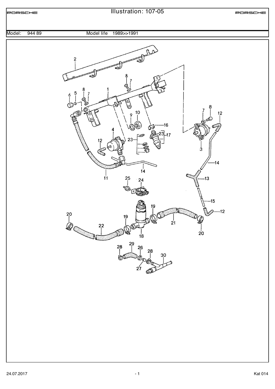 Exploded parts diagram — L-jetronic