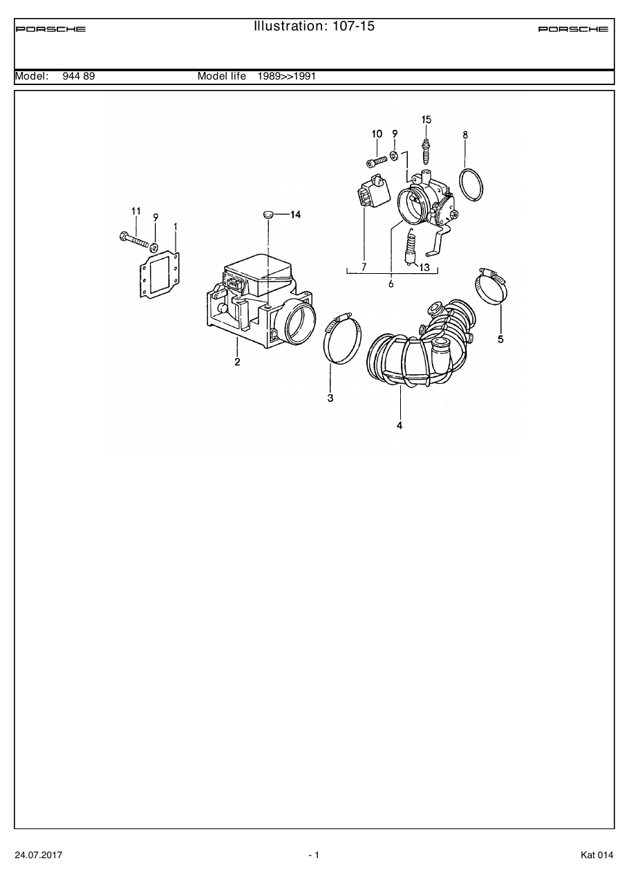 Exploded parts diagram — L-jetronic