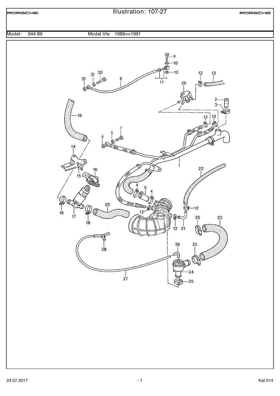 Exploded parts diagram — L-jetronic