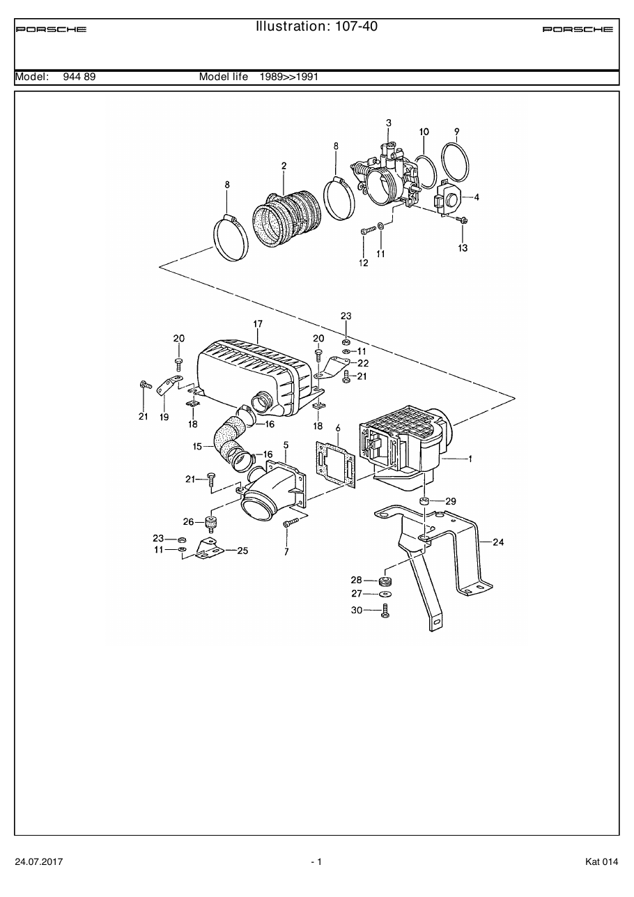 Exploded parts diagram — L-jetronic