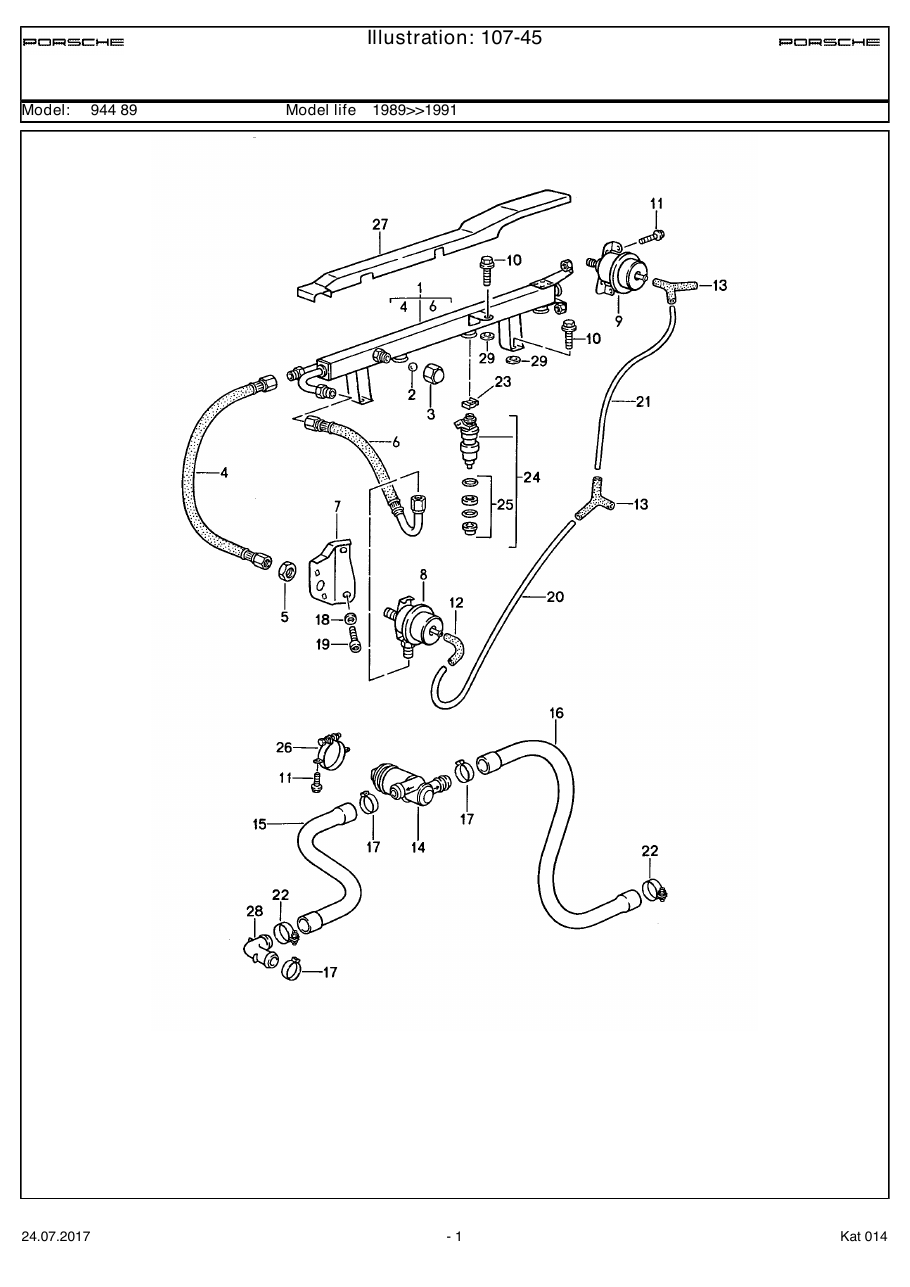 Exploded parts diagram — L-jetronic
